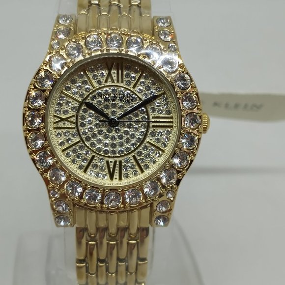 Anne Klein 12/2342PVGB Women\'s 32mm Pavé Crystal Dial Quartz Watch NWT main image 10